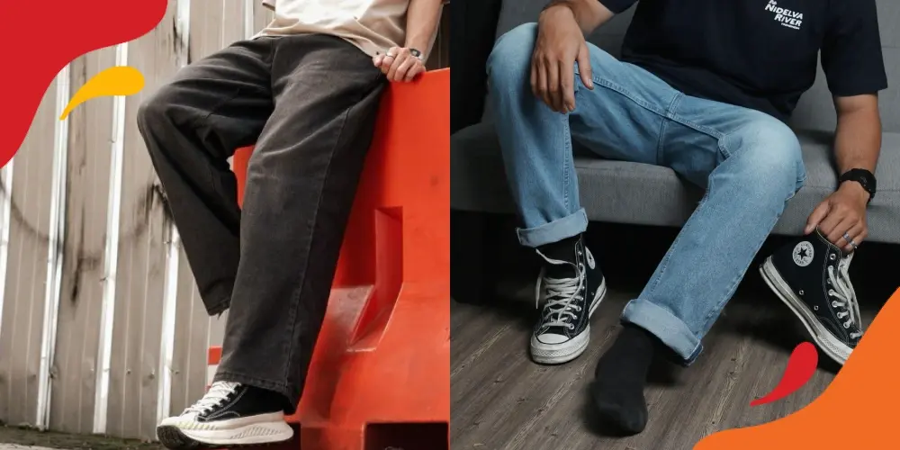 celana loose fit jeans Trondheim